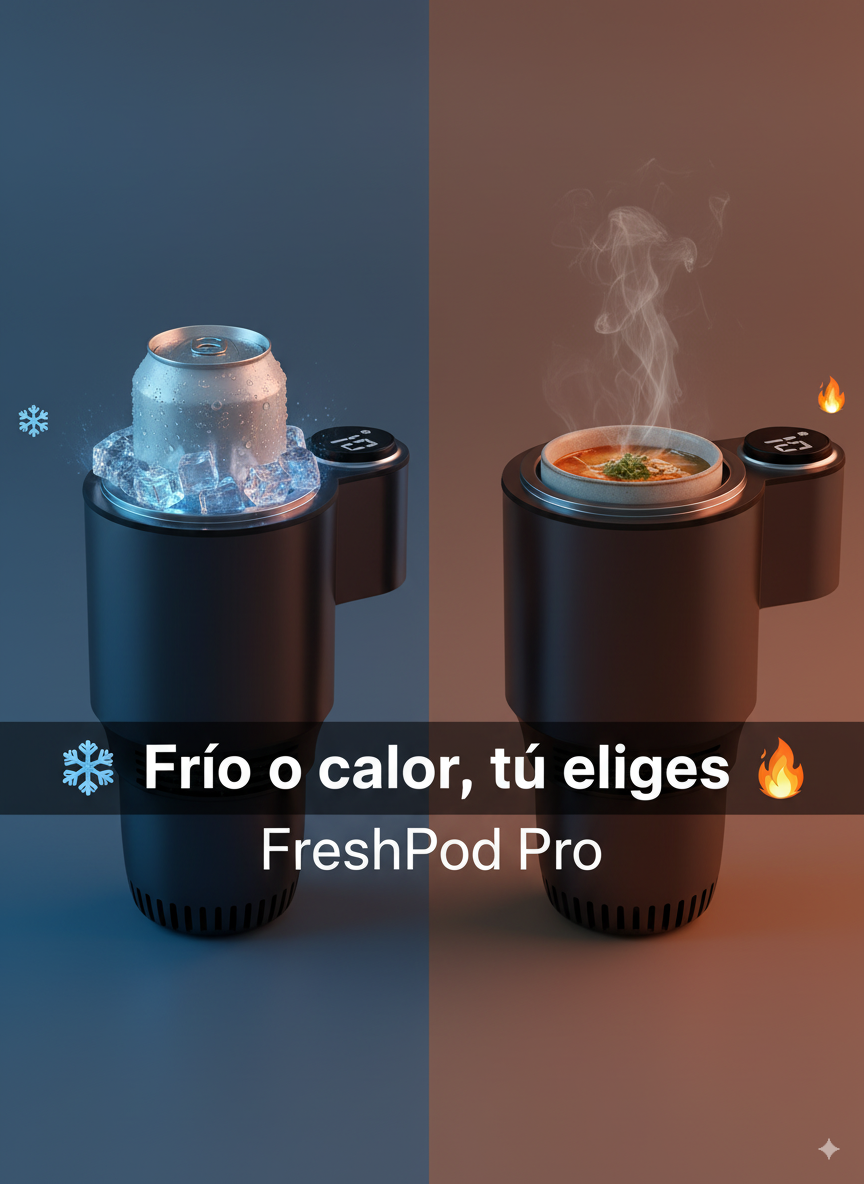FreshPod Pro – Mini Refrigerador Portátil 2-en-1